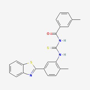 N-({[5-(1,3-benzothiazol-2-yl)-2-methylphenyl]amino}carbonothioyl)-3-methylbenzamide