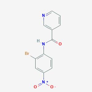 molecular formula C12H8BrN3O3 B4950584 N-(2-bromo-4-nitrophenyl)nicotinamide 