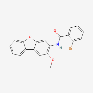 molecular formula C20H14BrNO3 B4950602 2-bromo-N-(2-methoxydibenzo[b,d]furan-3-yl)benzamide 