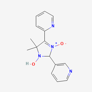 5,5-dimethyl-4-(2-pyridinyl)-2-(3-pyridinyl)-2,5-dihydro-1H-imidazol-1-ol 3-oxide