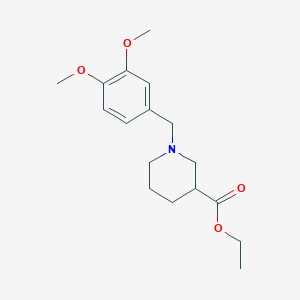 molecular formula C17H25NO4 B4950626 Ethyl 1-(3,4-dimethoxybenzyl)piperidine-3-carboxylate 