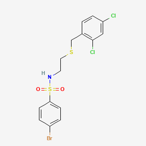 4-bromo-N-{2-[(2,4-dichlorobenzyl)thio]ethyl}benzenesulfonamide