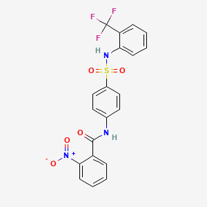 2-nitro-N-[4-({[2-(trifluoromethyl)phenyl]amino}sulfonyl)phenyl]benzamide