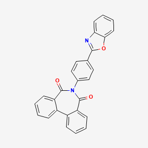 molecular formula C27H16N2O3 B4950665 6-[4-(1,3-benzoxazol-2-yl)phenyl]-5H-dibenzo[c,e]azepine-5,7(6H)-dione CAS No. 5749-40-6