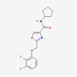 molecular formula C16H16F2N2O3 B4950706 N-cyclopentyl-2-[(2,3-difluorophenoxy)methyl]-1,3-oxazole-4-carboxamide 