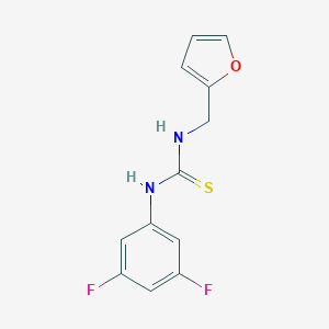 molecular formula C12H10F2N2OS B495071 N-(3,5-difluorophenyl)-N'-(2-furylmethyl)thiourea 