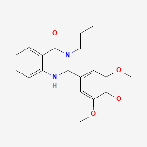 molecular formula C20H24N2O4 B4950716 3-propyl-2-(3,4,5-trimethoxyphenyl)-2,3-dihydro-4(1H)-quinazolinone 