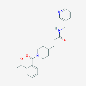 3-[1-(2-acetylbenzoyl)-4-piperidinyl]-N-(3-pyridinylmethyl)propanamide