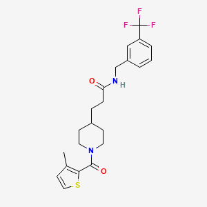 3-{1-[(3-methyl-2-thienyl)carbonyl]-4-piperidinyl}-N-[3-(trifluoromethyl)benzyl]propanamide