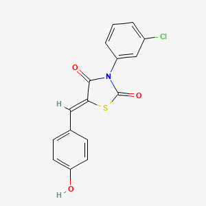 molecular formula C16H10ClNO3S B4950777 3-(3-chlorophenyl)-5-(4-hydroxybenzylidene)-1,3-thiazolidine-2,4-dione 