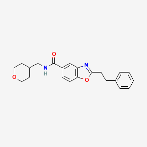 2-(2-phenylethyl)-N-(tetrahydro-2H-pyran-4-ylmethyl)-1,3-benzoxazole-5-carboxamide