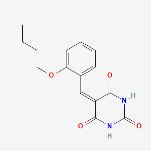 molecular formula C15H16N2O4 B4950793 5-(2-butoxybenzylidene)-2,4,6(1H,3H,5H)-pyrimidinetrione 