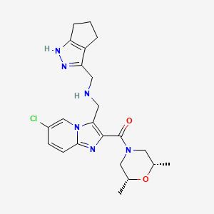 1-(6-chloro-2-{[(2R*,6S*)-2,6-dimethyl-4-morpholinyl]carbonyl}imidazo[1,2-a]pyridin-3-yl)-N-(1,4,5,6-tetrahydrocyclopenta[c]pyrazol-3-ylmethyl)methanamine