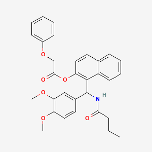 1-[(butyrylamino)(3,4-dimethoxyphenyl)methyl]-2-naphthyl phenoxyacetate