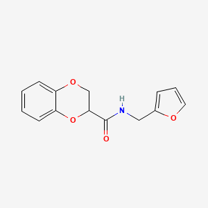 molecular formula C14H13NO4 B4950822 N-(2-furylmethyl)-2,3-dihydro-1,4-benzodioxine-2-carboxamide 