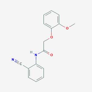 molecular formula C16H14N2O3 B495083 N-(2-cyanophenyl)-2-(2-methoxyphenoxy)acetamide 