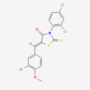 5-(3-bromo-4-methoxybenzylidene)-3-(2,4-dichlorophenyl)-2-thioxo-1,3-thiazolidin-4-one