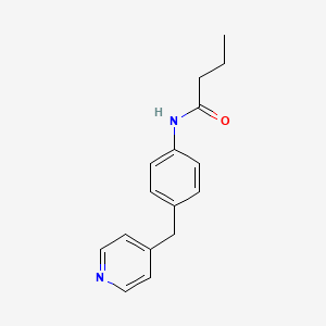 molecular formula C16H18N2O B4950853 N-[4-(4-pyridinylmethyl)phenyl]butanamide 