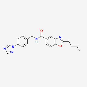 molecular formula C21H21N5O2 B4950875 2-butyl-N-[4-(1H-1,2,4-triazol-1-yl)benzyl]-1,3-benzoxazole-5-carboxamide 