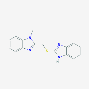 molecular formula C16H14N4S B495089 2-[(1H-benzimidazol-2-ylsulfanyl)methyl]-1-methyl-1H-benzimidazole 