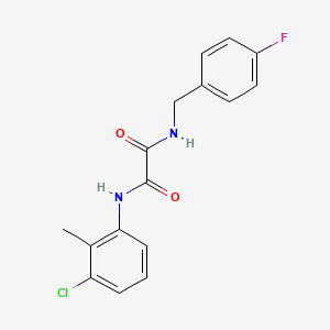 N'-(3-chloro-2-methylphenyl)-N-[(4-fluorophenyl)methyl]oxamide