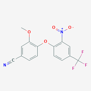 3-methoxy-4-[2-nitro-4-(trifluoromethyl)phenoxy]benzonitrile