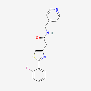 2-[2-(2-FLUOROPHENYL)-1,3-THIAZOL-4-YL]-N-[(PYRIDIN-4-YL)METHYL]ACETAMIDE