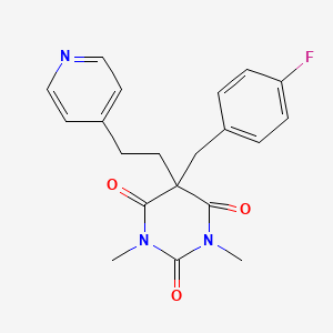 5-[(4-fluorophenyl)methyl]-1,3-dimethyl-5-(2-pyridin-4-ylethyl)-1,3-diazinane-2,4,6-trione