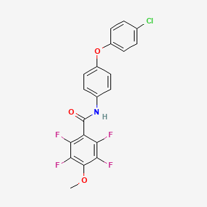 molecular formula C20H12ClF4NO3 B4950974 N-[4-(4-chlorophenoxy)phenyl]-2,3,5,6-tetrafluoro-4-methoxybenzamide 