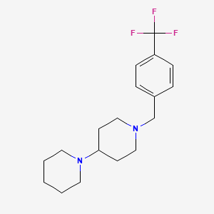 molecular formula C18H25F3N2 B4950993 1'-[4-(trifluoromethyl)benzyl]-1,4'-bipiperidine 