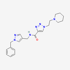 N-[(1-benzylpyrazol-4-yl)methyl]-1-(2-piperidin-1-ylethyl)triazole-4-carboxamide