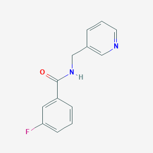 molecular formula C13H11FN2O B495100 3-fluoro-N-(pyridin-3-ylmethyl)benzamide 