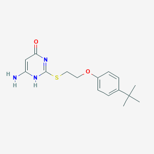 molecular formula C16H21N3O2S B495103 6-amino-2-[2-(4-tert-butylphenoxy)ethylsulfanyl]-1H-pyrimidin-4-one 