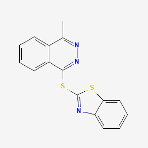 molecular formula C16H11N3S2 B4951044 1,3-benzothiazol-2-yl (4-methyl-1-phthalazinyl) sulfide 