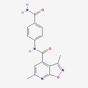 N-[4-(aminocarbonyl)phenyl]-3,6-dimethylisoxazolo[5,4-b]pyridine-4-carboxamide