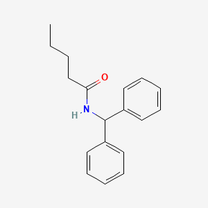 molecular formula C18H21NO B4951086 N-(diphenylmethyl)pentanamide 