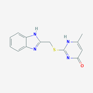 molecular formula C13H12N4OS B495110 2-(1H-benzimidazol-2-ylmethylsulfanyl)-6-methyl-1H-pyrimidin-4-one CAS No. 324532-26-5