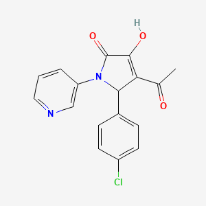 4-acetyl-5-(4-chlorophenyl)-3-hydroxy-1-(3-pyridyl)-1,5-dihydro-2H-pyrrol-2-one