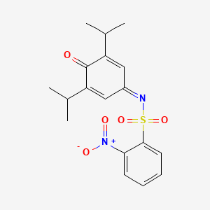 molecular formula C18H20N2O5S B4951107 N-(3,5-diisopropyl-4-oxo-2,5-cyclohexadien-1-ylidene)-2-nitrobenzenesulfonamide 