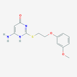 molecular formula C13H15N3O3S B495111 6-amino-2-[2-(3-methoxyphenoxy)ethylsulfanyl]-1H-pyrimidin-4-one 