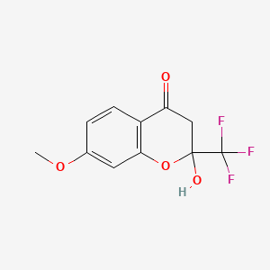 2-hydroxy-7-methoxy-2-(trifluoromethyl)-2,3-dihydro-4H-chromen-4-one