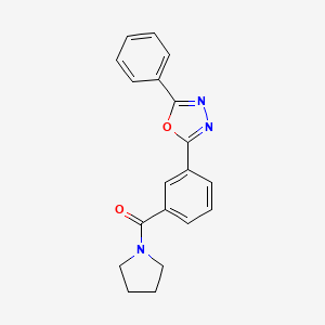 2-phenyl-5-[3-(1-pyrrolidinylcarbonyl)phenyl]-1,3,4-oxadiazole