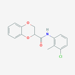 molecular formula C16H14ClNO3 B4951121 N-(3-chloro-2-methylphenyl)-2,3-dihydro-1,4-benzodioxine-2-carboxamide 