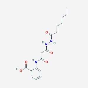 2-{[3-(2-heptanoylhydrazino)-3-oxopropanoyl]amino}benzoic acid