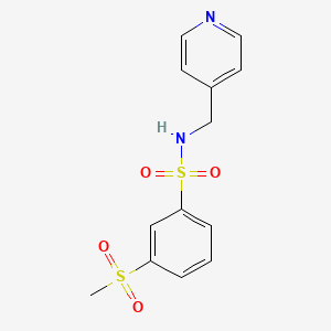 3-methylsulfonyl-N-(pyridin-4-ylmethyl)benzenesulfonamide