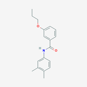 molecular formula C18H21NO2 B495114 N-(3,4-dimethylphenyl)-3-propoxybenzamide 