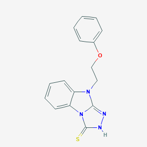 molecular formula C16H14N4OS B495115 9-(2-phenoxyethyl)-9H-[1,2,4]triazolo[4,3-a]benzimidazole-3-thiol 