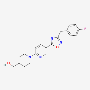 (1-{5-[3-(4-fluorobenzyl)-1,2,4-oxadiazol-5-yl]-2-pyridinyl}-4-piperidinyl)methanol