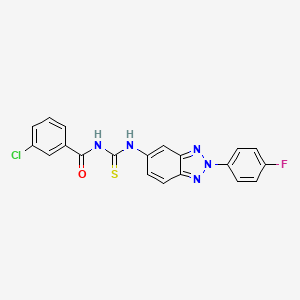 3-chloro-N-({[2-(4-fluorophenyl)-2H-1,2,3-benzotriazol-5-yl]amino}carbonothioyl)benzamide