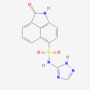 molecular formula C13H9N5O3S B495119 2-oxo-N-(1H-1,2,4-triazol-5-yl)-1,2-dihydrobenzo[cd]indole-6-sulfonamide 
